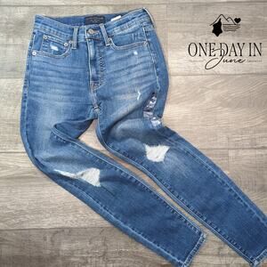 Lucky Brand Bridgette High Rise Distressed Skinny Jeans Size 0 (25)